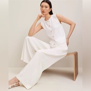 Ann Taylor The Statement Palazzo Pant In Melange 826673